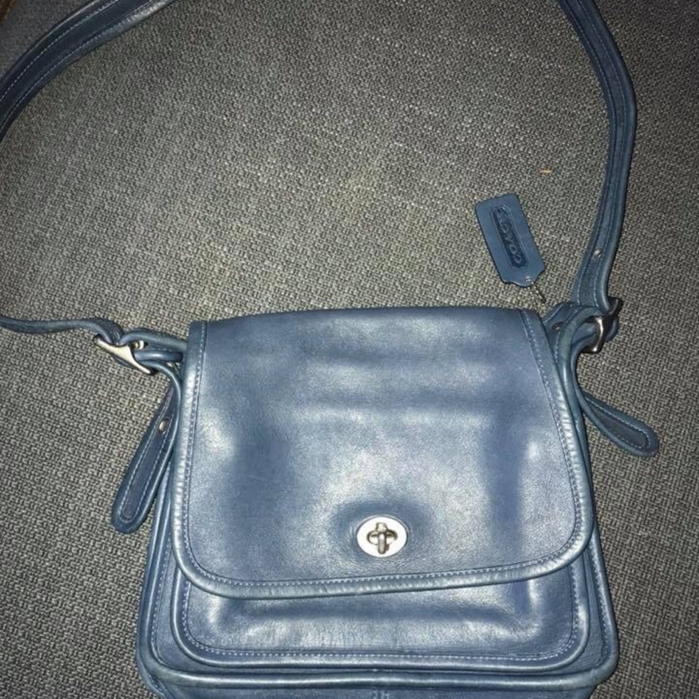 Vintage all blue leather Coach Legacy Rambler 9061